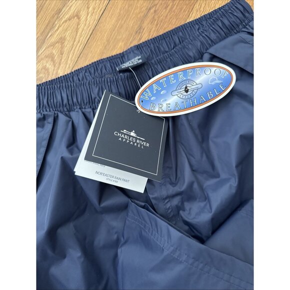 Charles River Men's Nor'easter Rain Pants Black Waterproof Model 9783 Size L - Picture 3 of 7